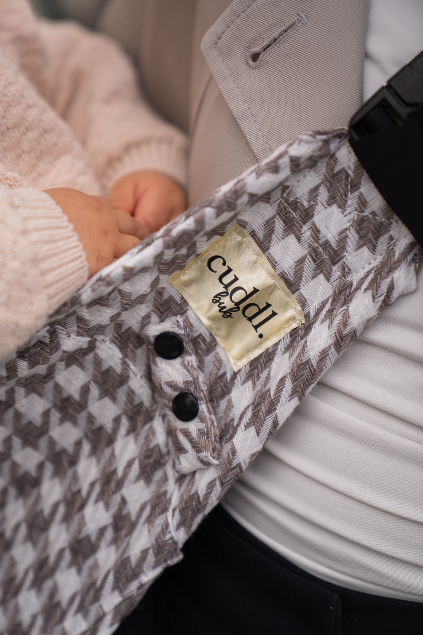 Grey Houndstooth Toddler Carrier