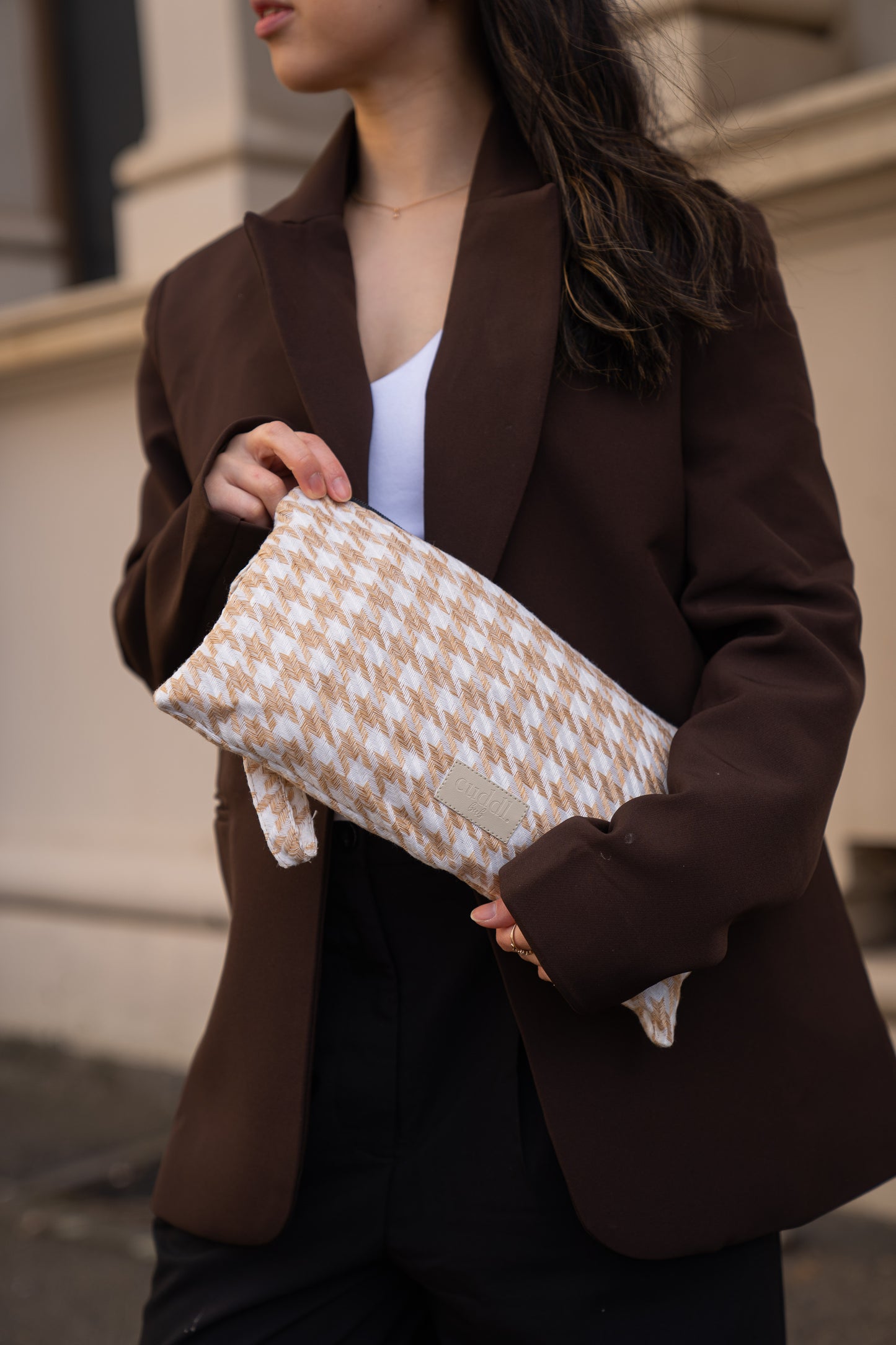 Toddler Carrier - Biscotti Houndstooth